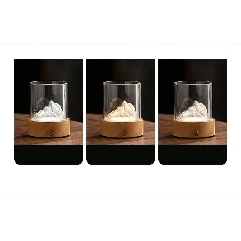 Colorful Glass Mountain Ambient Night Light - USB