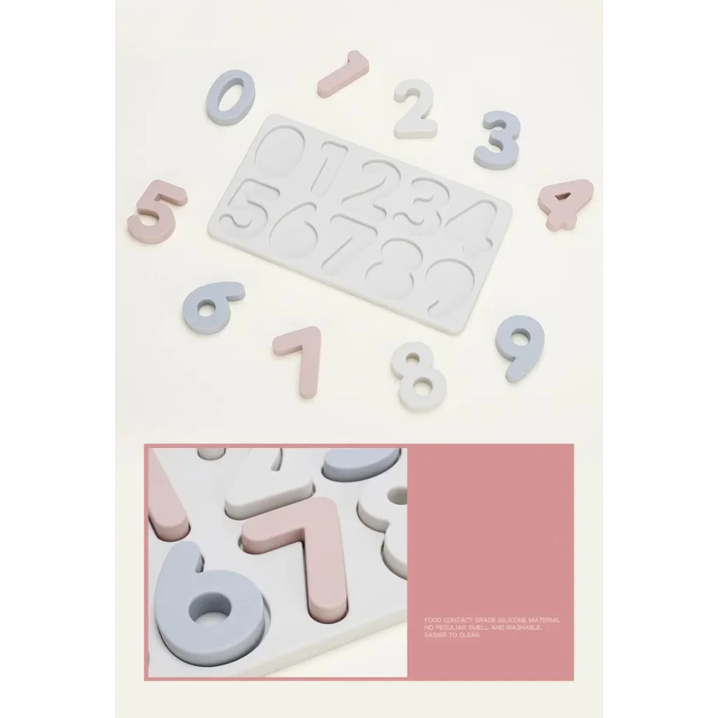 Colorful Silicone Early Learning Number Puzzle Board