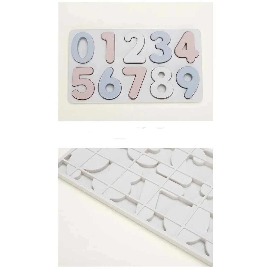 Colorful Silicone Early Learning Number Puzzle Board