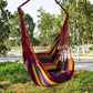 Colorful Striped Hammock Chair with Ropes and Storage Bag
