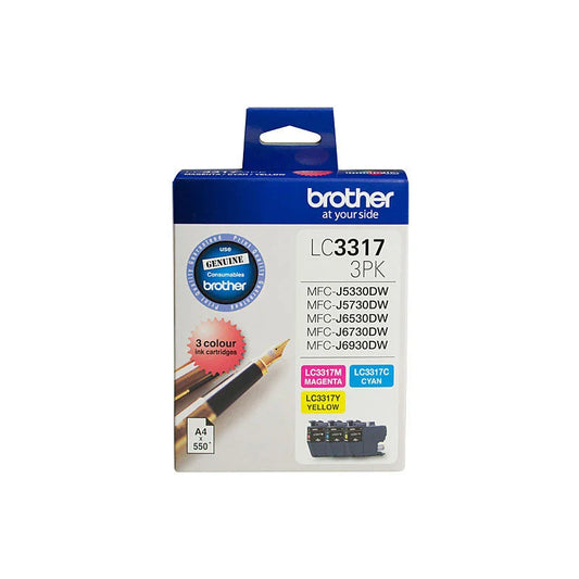 Colour Ink Cartridge Value Pack BROTHER LC-3317 (Cyan