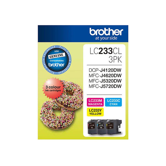 Colour Value Pack Brother LC-233 (Cyan Magenta Yellow - 3