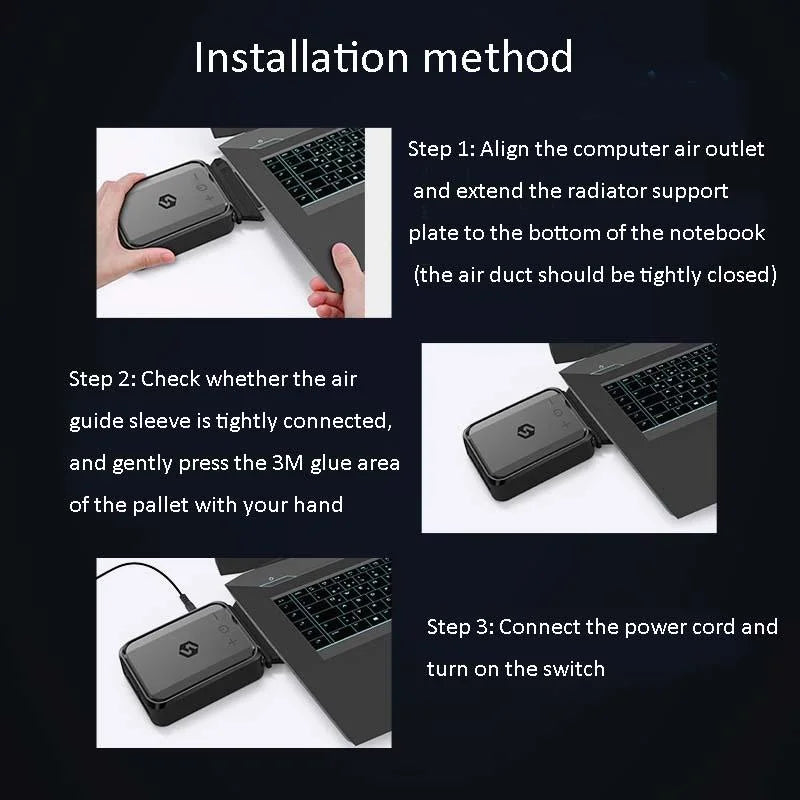 Colourful Notebook Exhaust Radiator With Side Suction Fan-1964932327025020935