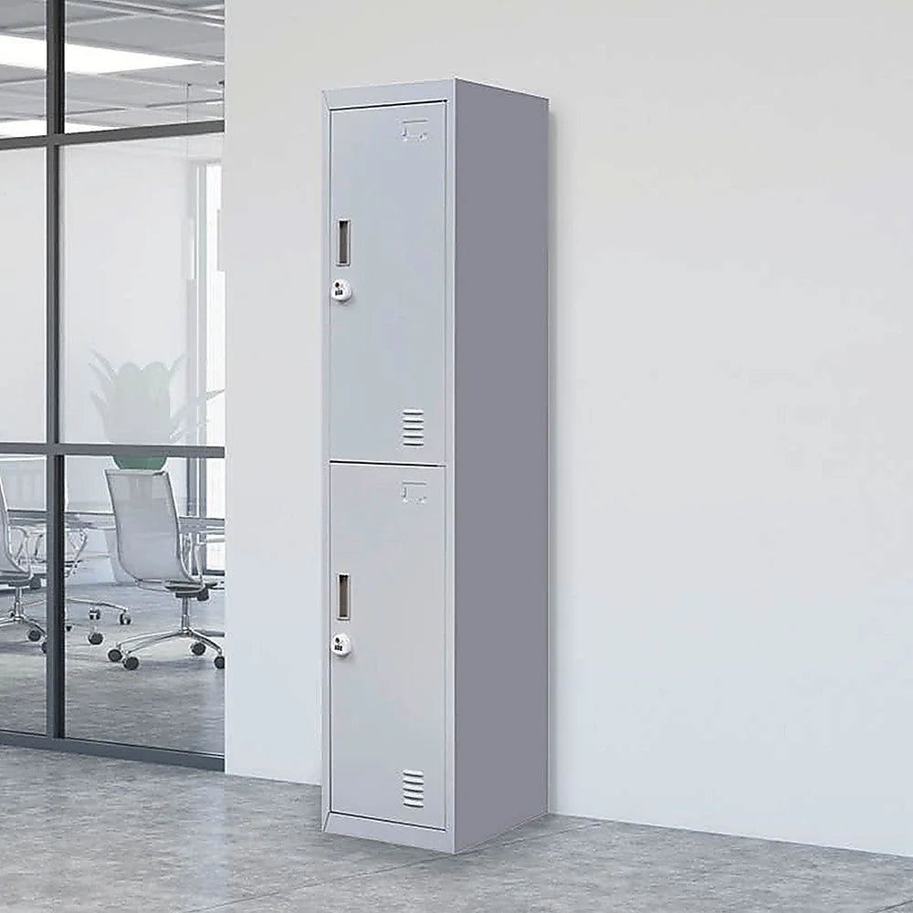 Combination Lock 3-Digit 2-Door Vertical Locker for Office