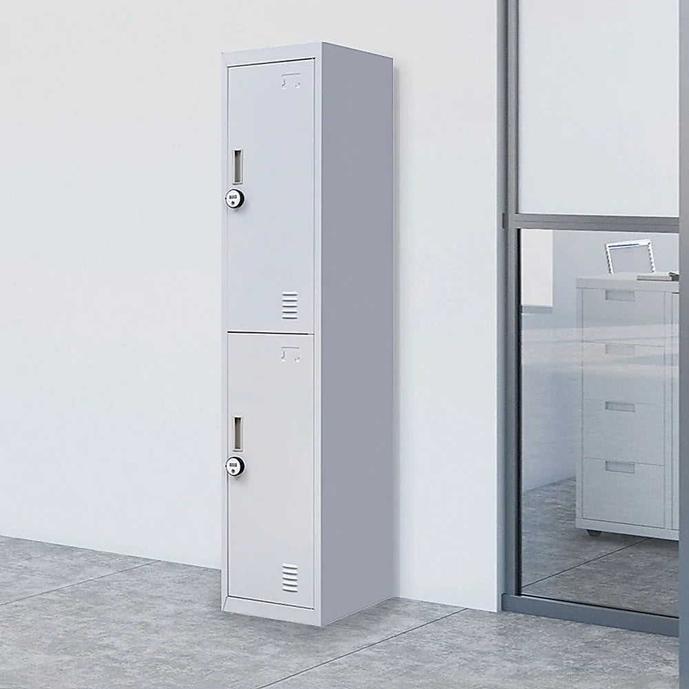 Combination Lock 4-Digit 2-Door Vertical Locker for Office