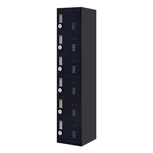 Combination Lock 4-Digit 6-Door Locker for Office Gym Shed