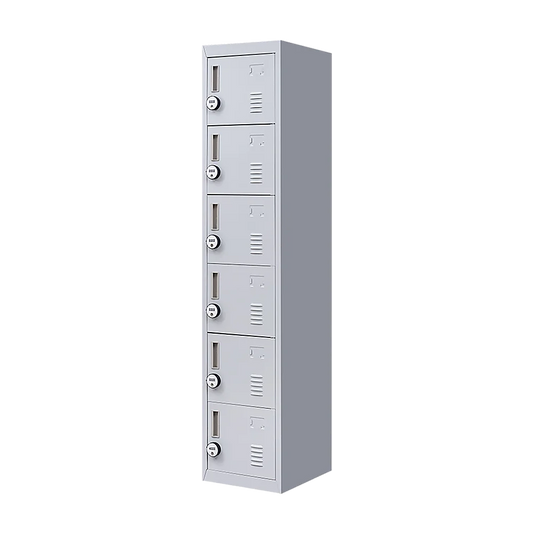Combination Lock 4-Digit 6-Door Locker for Office Gym Shed
