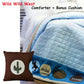 Comforter Happy Kids Wild Wild West Blue Embroidered