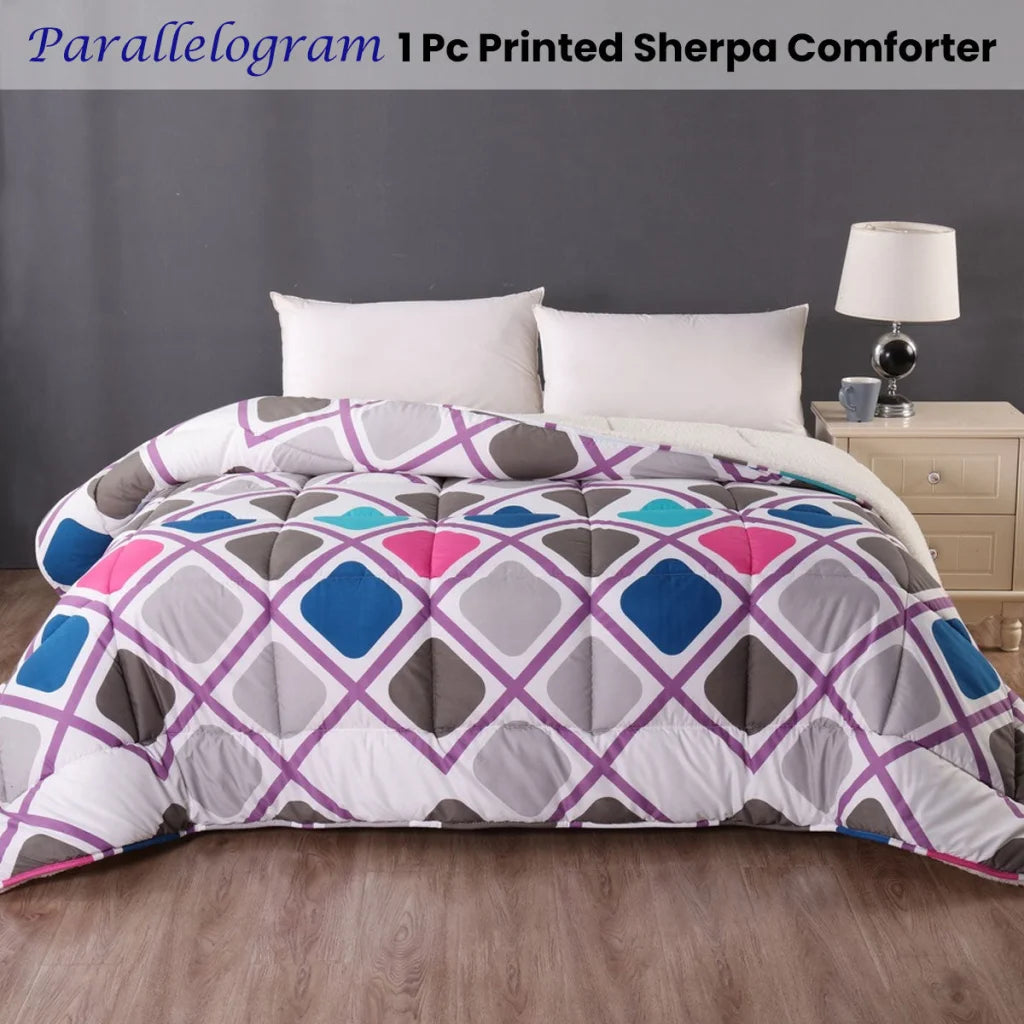 Comforter Ramesses Square 1 Pc Printed Sherpa - King - Home