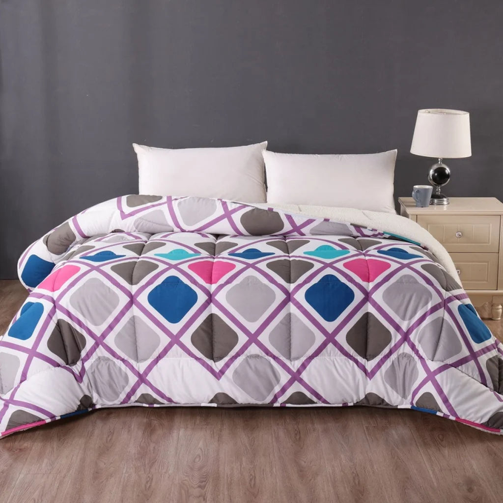 Comforter Ramesses Square 1 Pc Printed Sherpa - King - Home