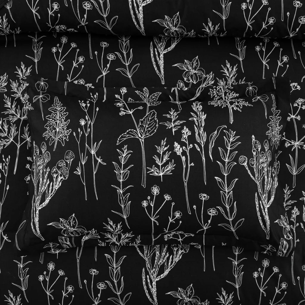 Comforter Set Floral Leaves King Size Microfiber Quilted