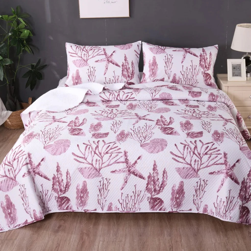 Comforter Set Ramesses Coast Pink 3PCS Bamboo Blend