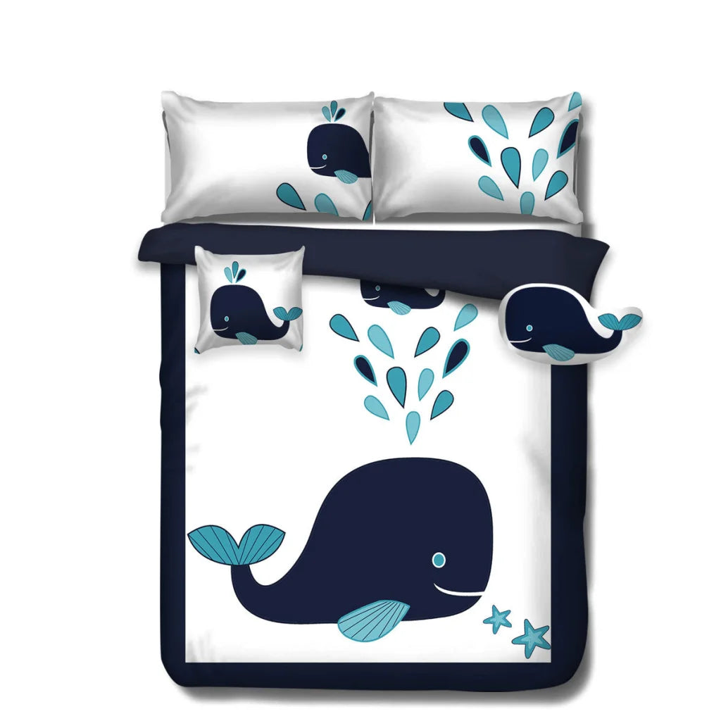 Comforter Set Ramesses Navy Whale Kids Adventure 5 Pcs