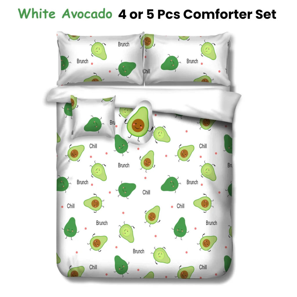 Comforter Set Ramesses White Avocado Kids Adventure 5 Pcs