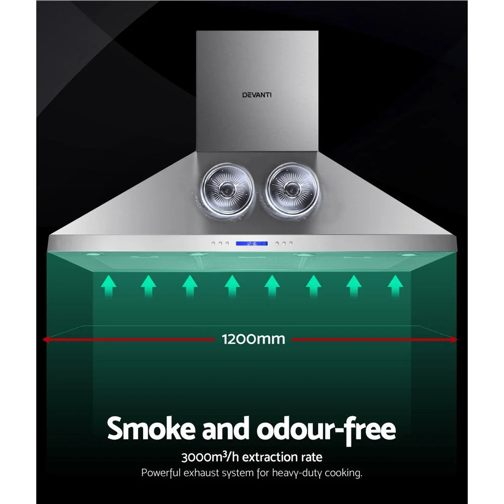 Commercial BBQ Rangehood 1200mm Silver - Appliances