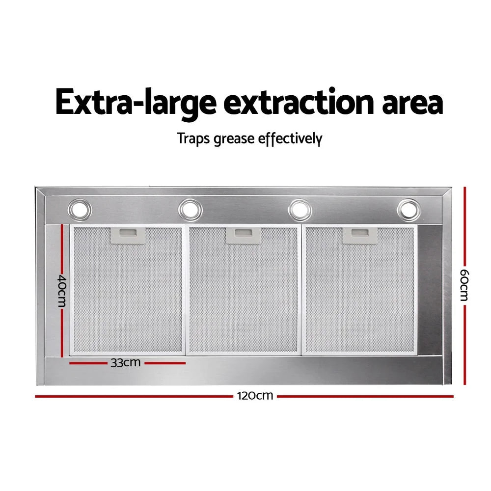 Commercial BBQ Rangehood 1200mm Silver - Appliances