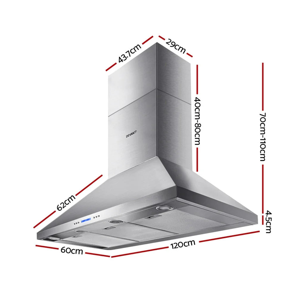 Commercial BBQ Rangehood 1200mm Silver - Appliances