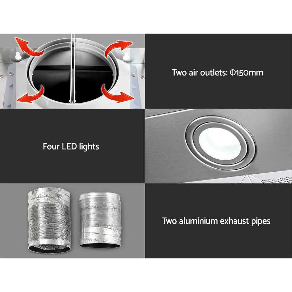 Commercial BBQ Rangehood 1500mm - Silver - Appliances