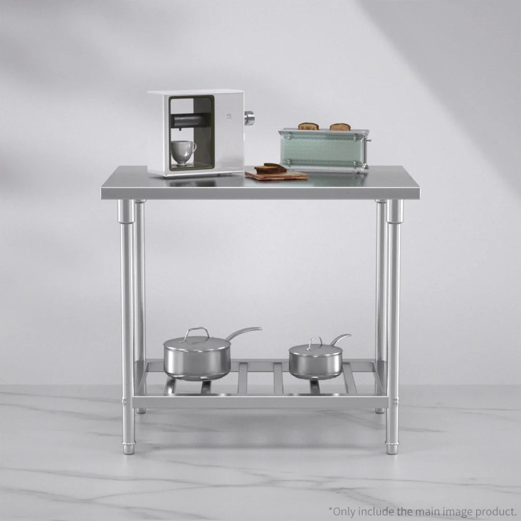 Commercial Catering Kitchen Prep Work Bench Table Stainless Steel 1007085cm - Premium