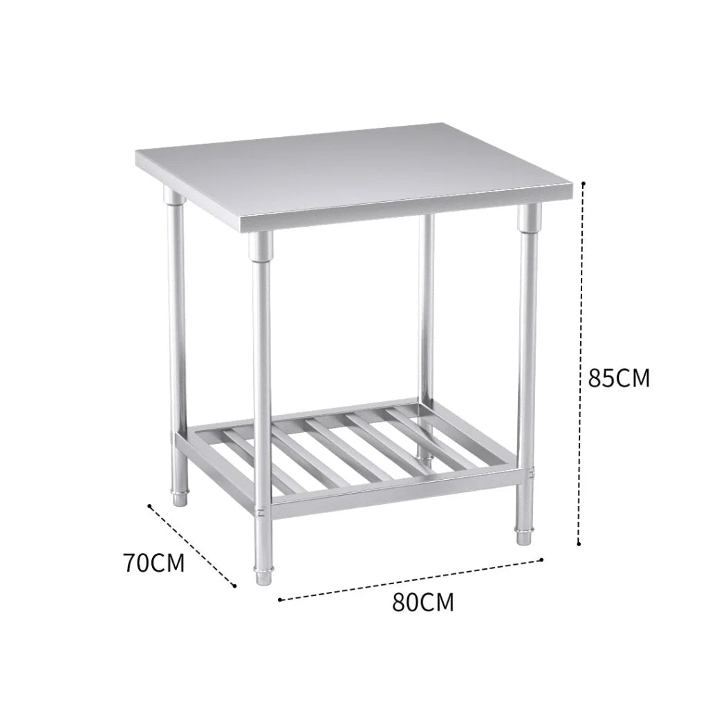 Commercial Catering Kitchen Prep Work Bench Table Stainless Steel 807085cm - Premium