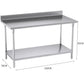 Commercial Catering Kitchen Prep Work Bench Table with Back-Splash Stainless Steel 1507085cm - Premium