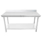 Commercial Catering Kitchen Prep Work Bench Table with Back-Splash Stainless Steel 807085cm - Premium