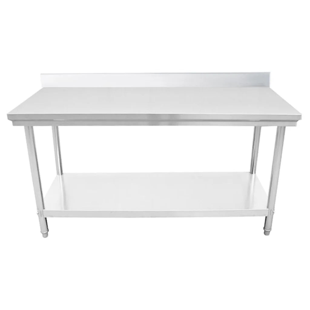 Commercial Catering Kitchen Prep Work Bench Table with Back-Splash Stainless Steel 807085cm - Premium