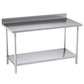 Commercial Catering Kitchen Prep Work Bench Table with Back-Splash Stainless Steel 1507085cm - Premium