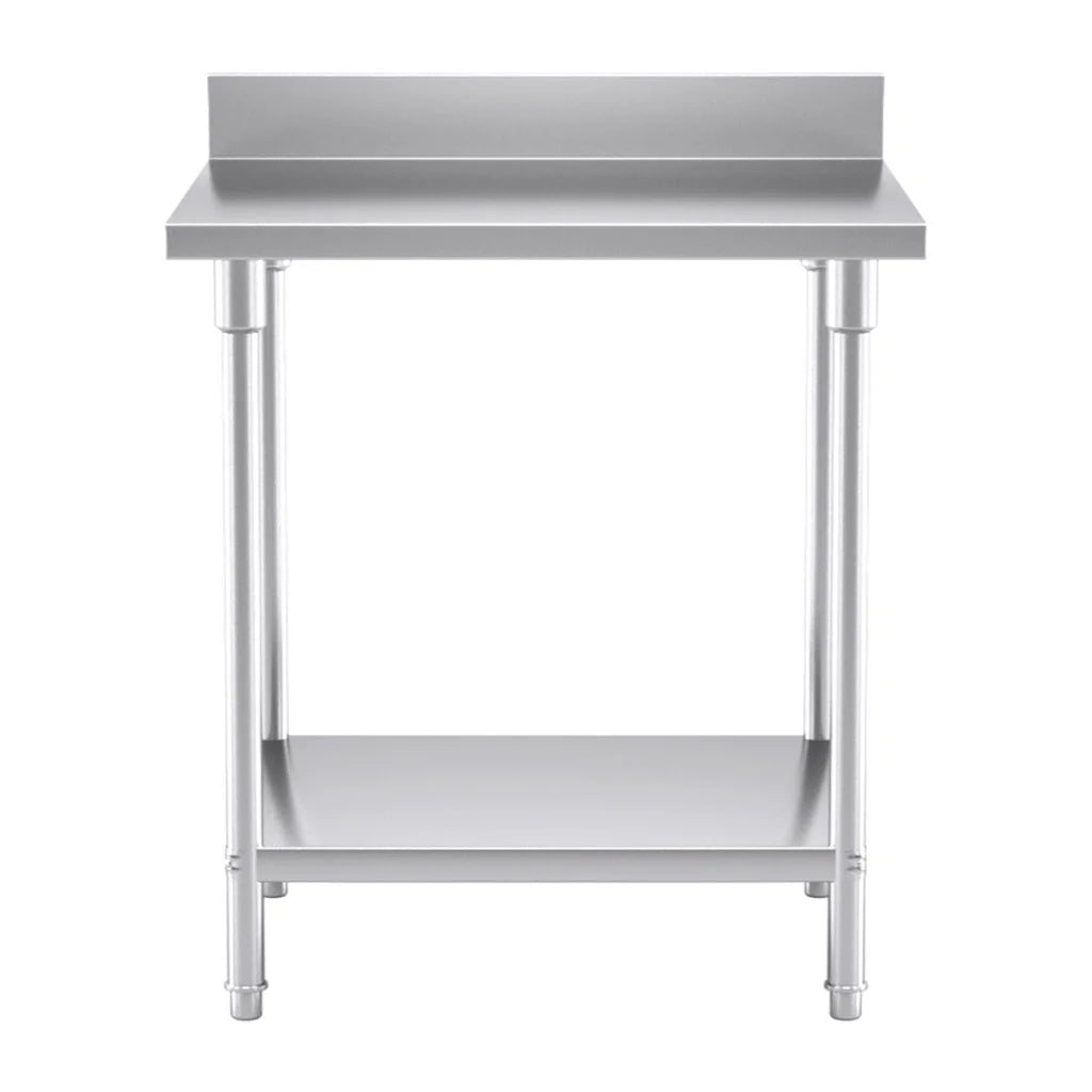 Commercial Catering Kitchen Prep Work Bench Table with Back-Splash Stainless Steel 807085cm - Premium