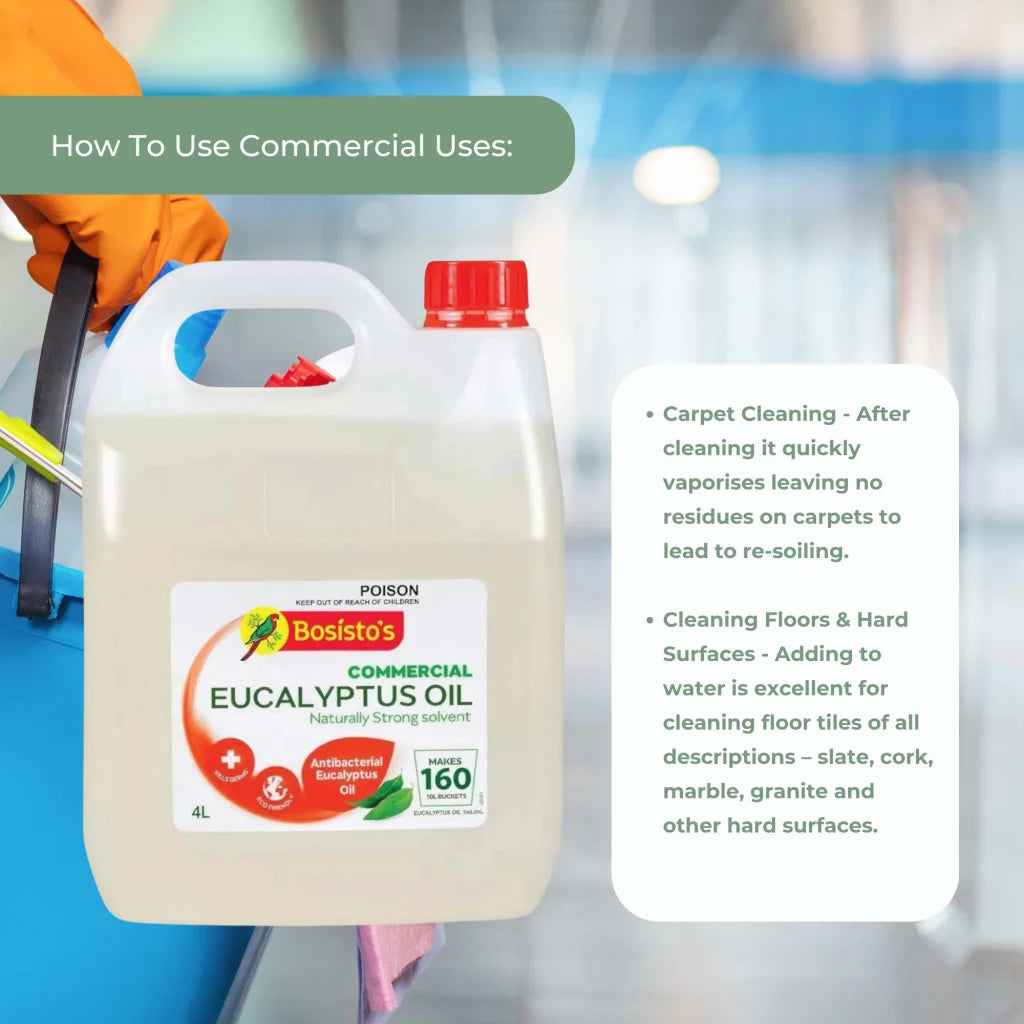 Commercial Cleaner 4L Natural Bosisto’s Eucalyptus Oil
