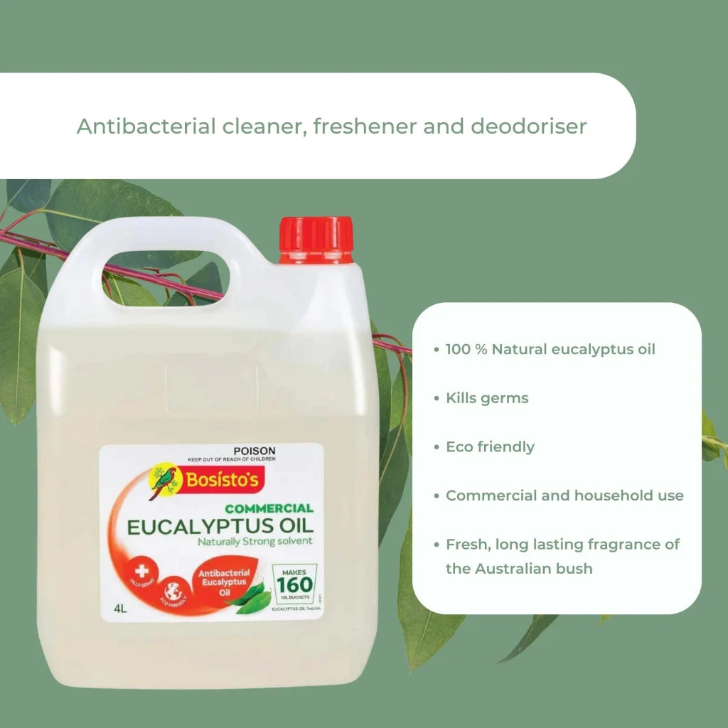 Commercial Cleaner 4L Natural Bosisto’s Eucalyptus Oil