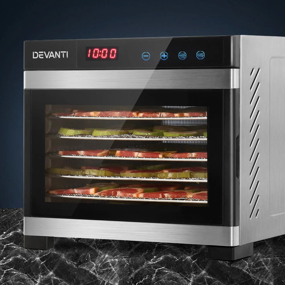 Commercial Food Dehydrator 6 Trays Stainless Steel Fruit