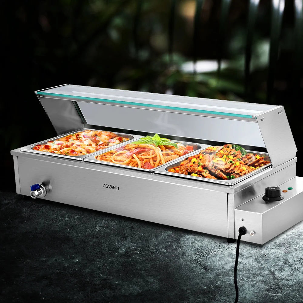 Commercial Food Warmer Bain Marie Buffet Pan Stainless
