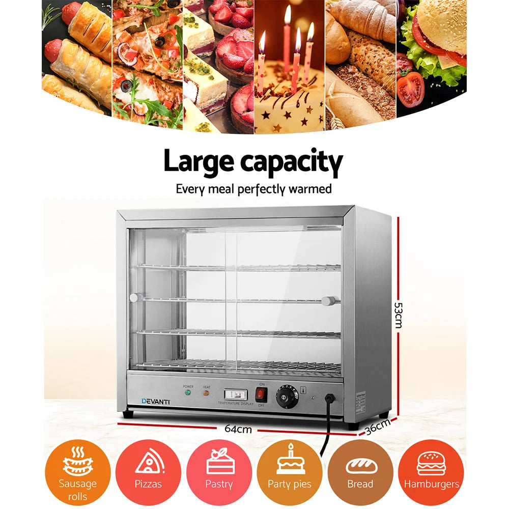 Commercial Food Warmer Pie Hot Display Showcase Cabinet - 4