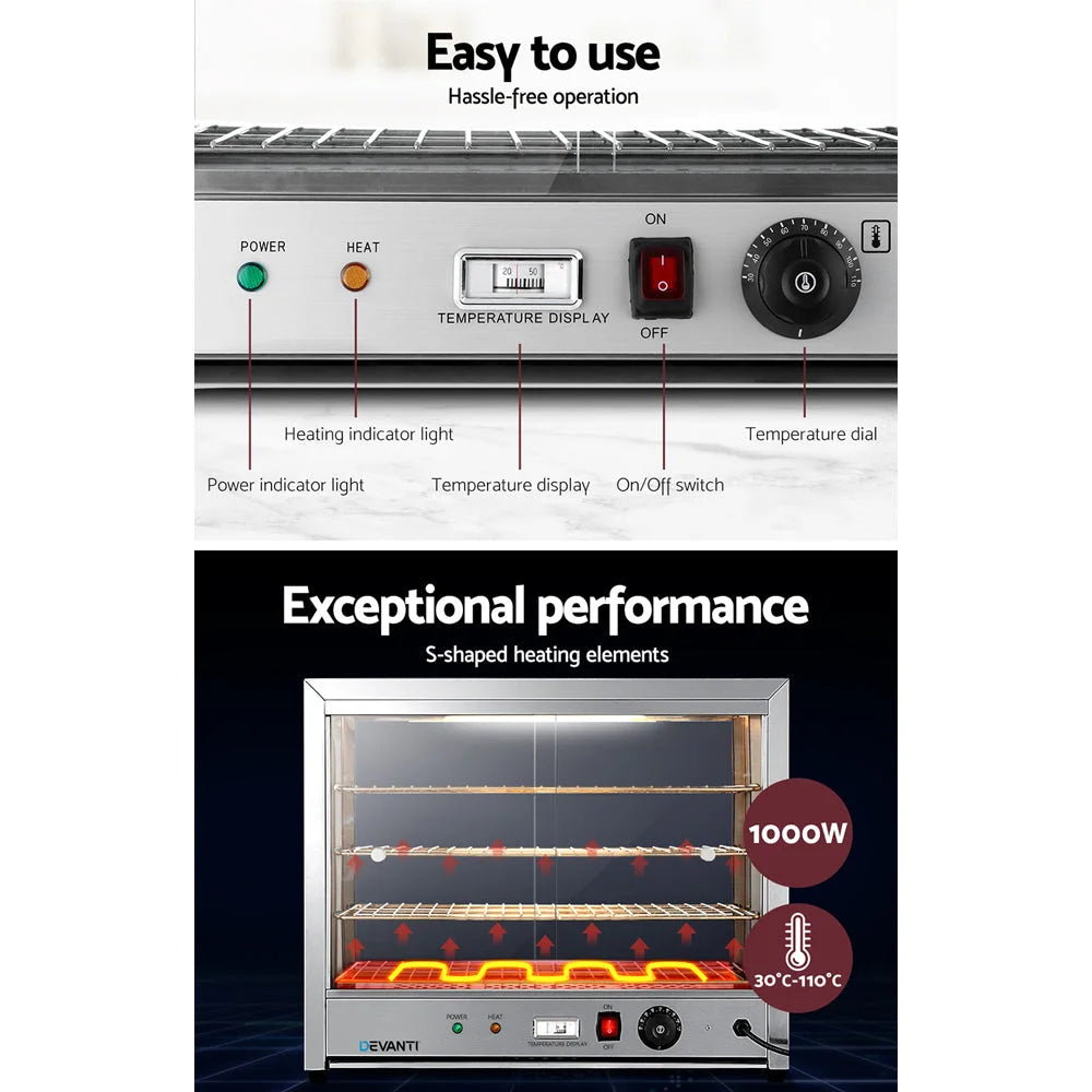 Commercial Food Warmer Pie Hot Display Showcase Cabinet - 4