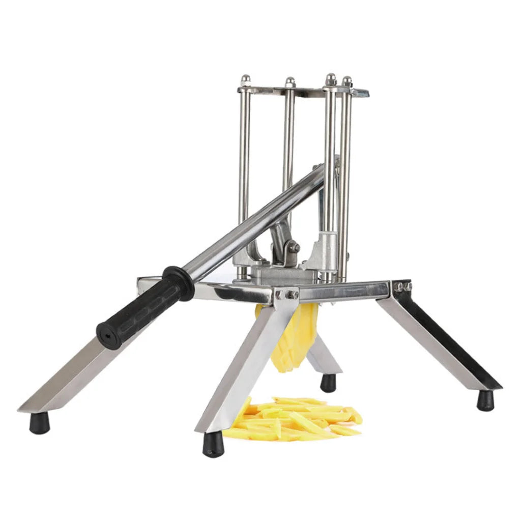 Commercial French Fry Cutter Premium Stainless Steel Potato Vegetable Slicer with 3 Blades