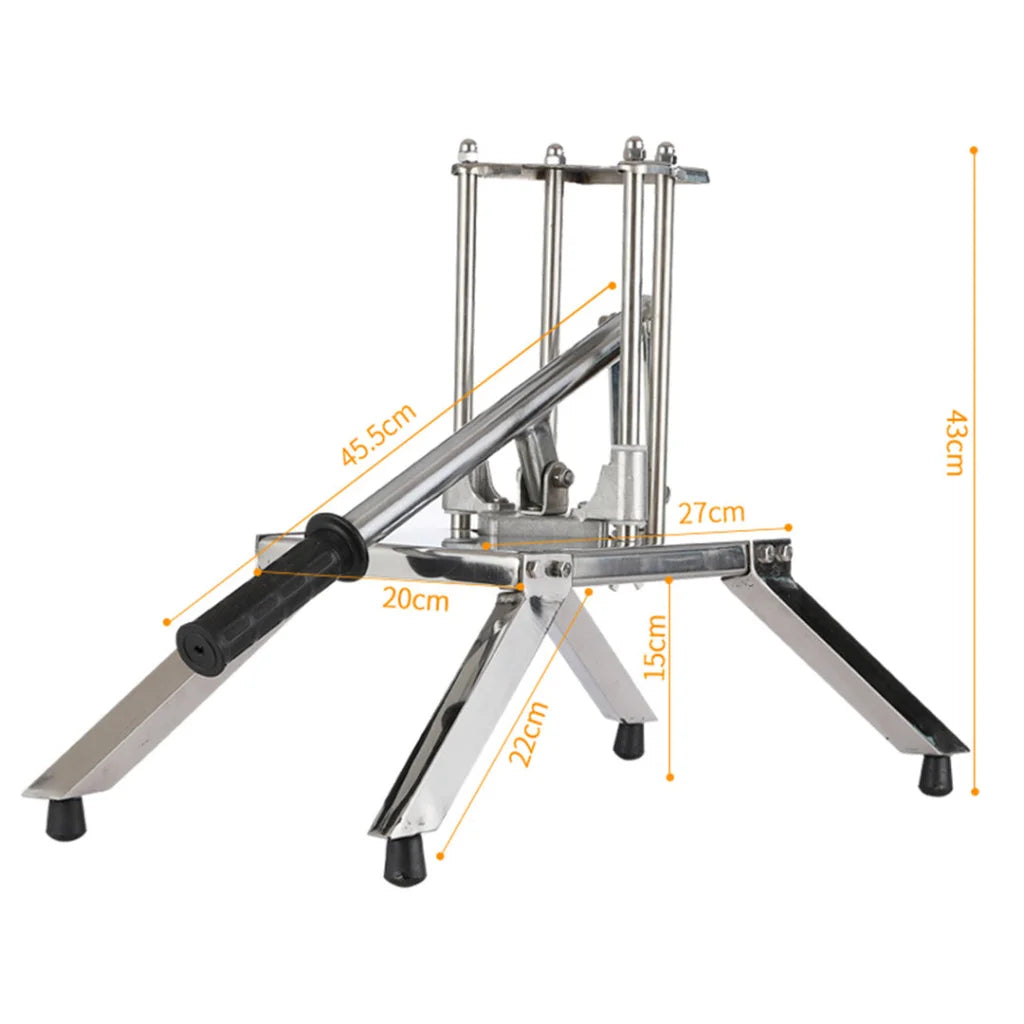 Commercial French Fry Cutter Premium Stainless Steel Potato Vegetable Slicer with 3 Blades