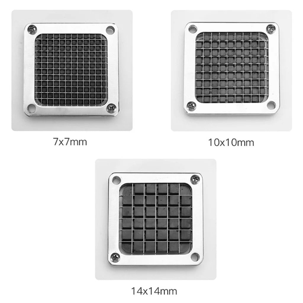 Commercial French Fry Cutter Premium Stainless Steel Potato Vegetable Slicer with 3 Blades