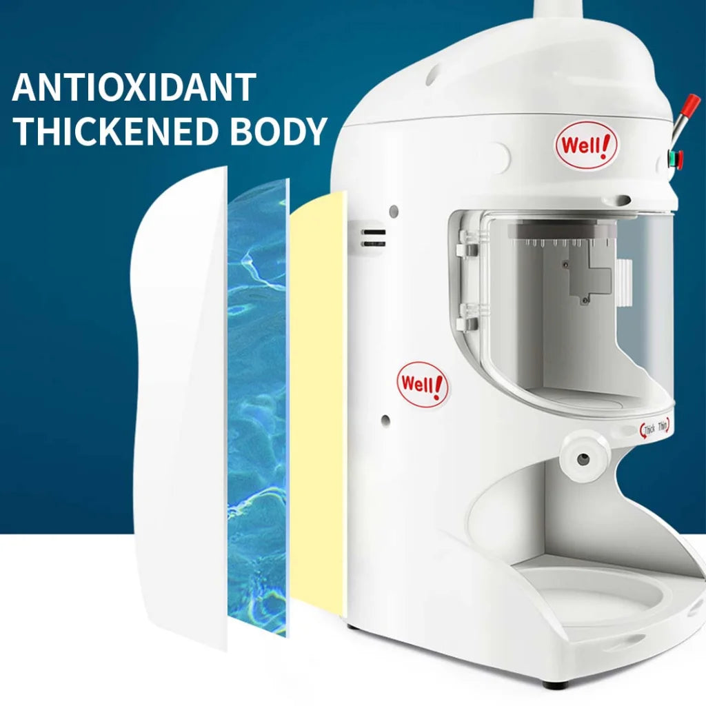 Commercial Ice Crusher Premium 300W Automatic Snow Cone Shaver Machine