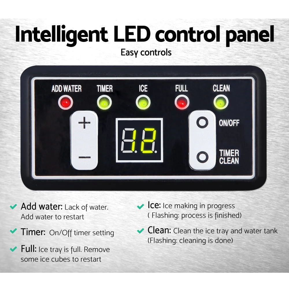 Commercial Ice Cube Maker Stainless Steel - Kitchen