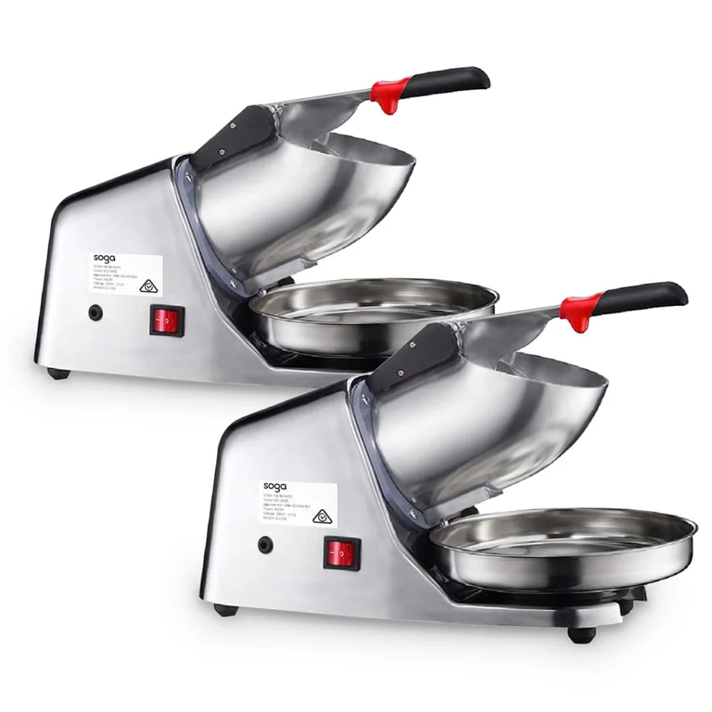 Commercial Ice Shaver Machine 2x 300W Dual Blade Smoothie Maker - Premium
