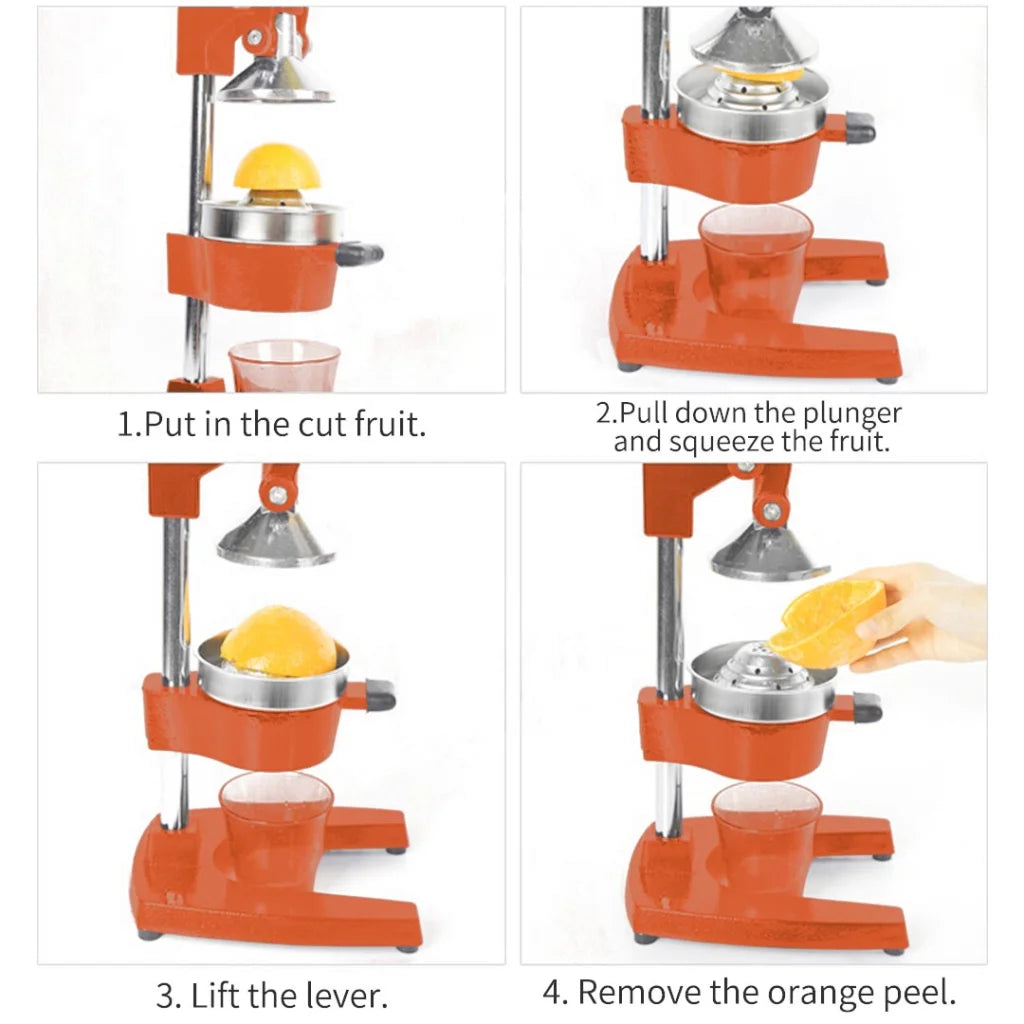 Commercial Manual Juicer Hand Press Juice Extractor Squeezer - Citrus Orange - Premium