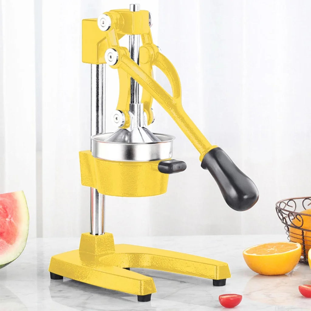Commercial Manual Juicer Premium Hand Press Juice Extractor Squeezer Orange Citrus - Yellow