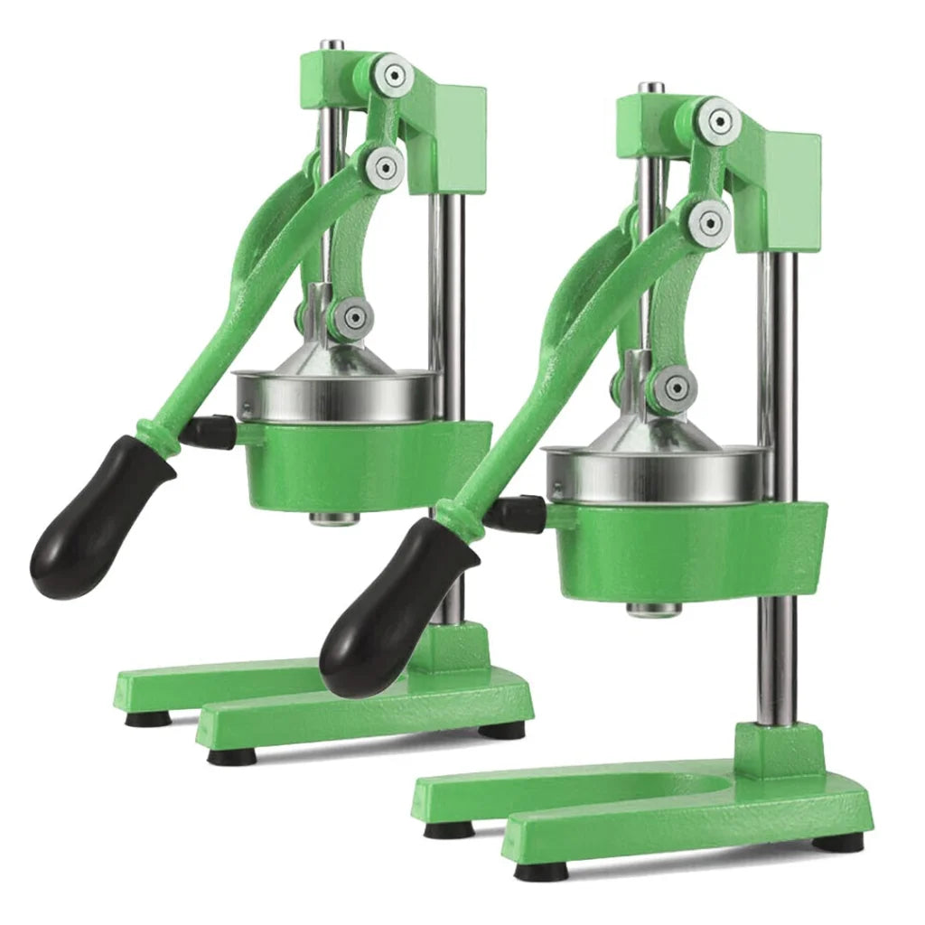 Commercial Manual Juicer Set Premium 2X Hand Press Juice Extractor Squeezer Orange Citrus - Green