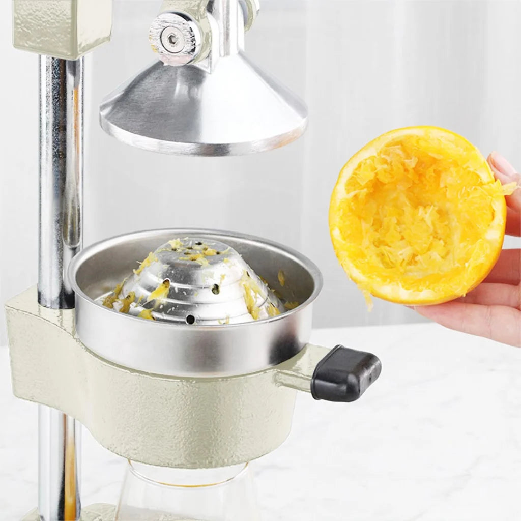 Commercial Manual Juicer Set Premium 2X Hand Press Juice Extractor Squeezer Orange Citrus - White