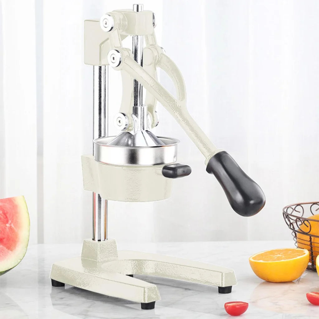 Commercial Manual Juicer Set Premium 2X Hand Press Juice Extractor Squeezer Orange Citrus - White
