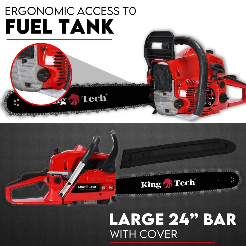 Commercial Petrol Chainsaw 22’’ Bar Tree Pruning Top Handle