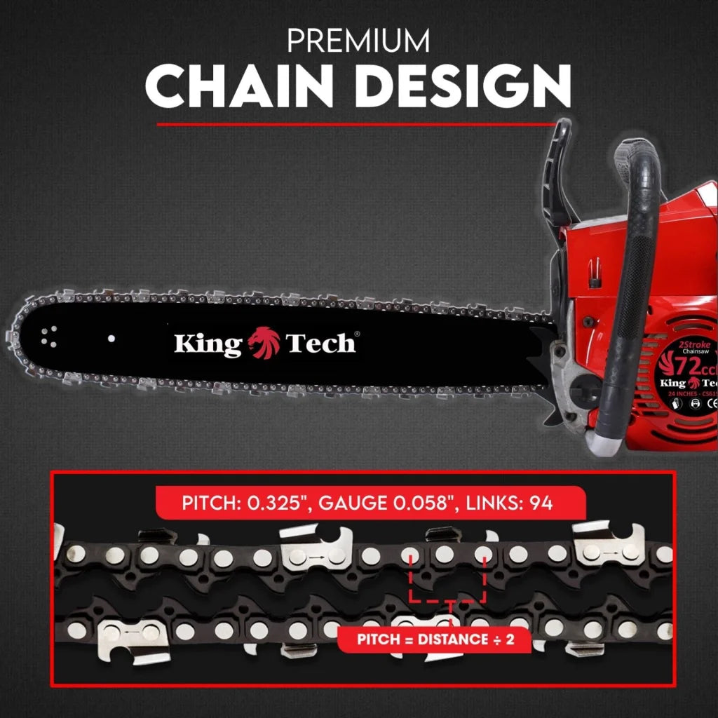 Commercial Petrol Chainsaw 22’’ Bar Tree Pruning Top Handle