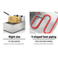 Silver commercial single deep with useful parts and product scale