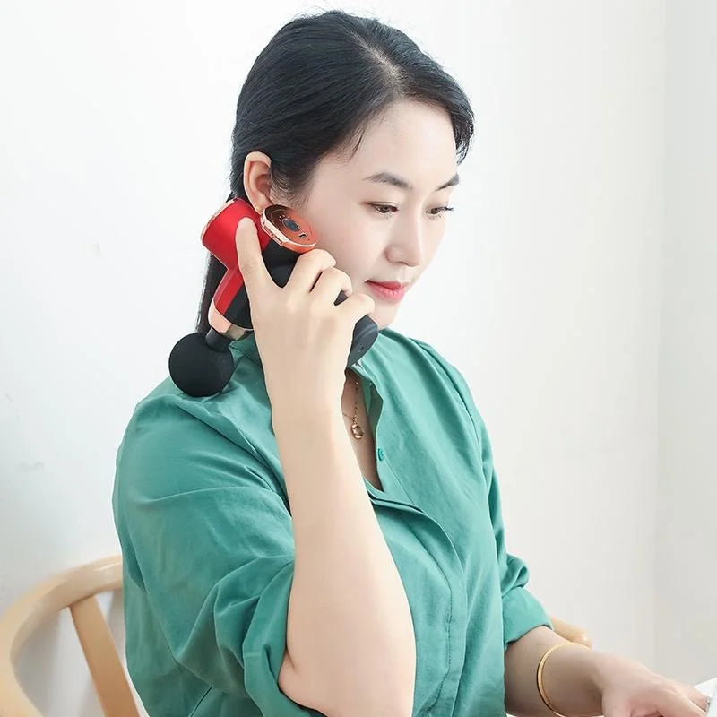 Compact 12V Muscle Relax Massage Gun - Mini Size - Gray